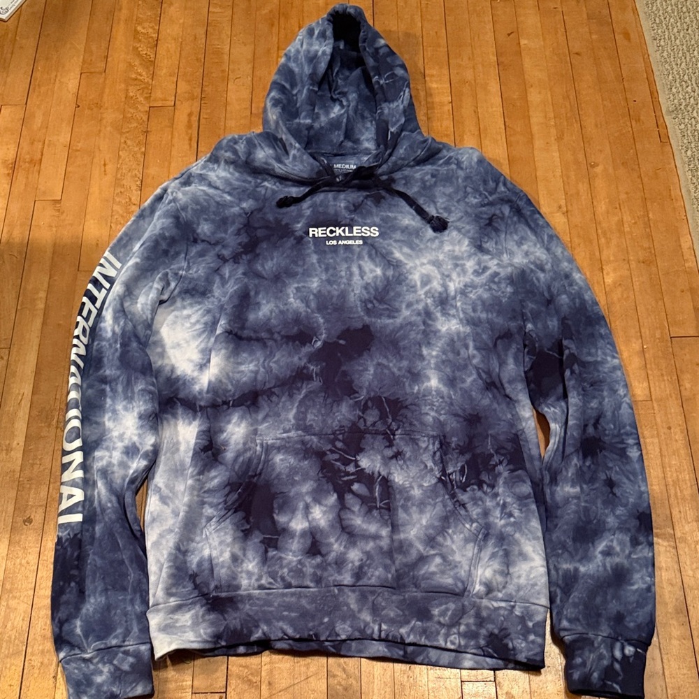 Men's Blue Tie-Dye Hoodie